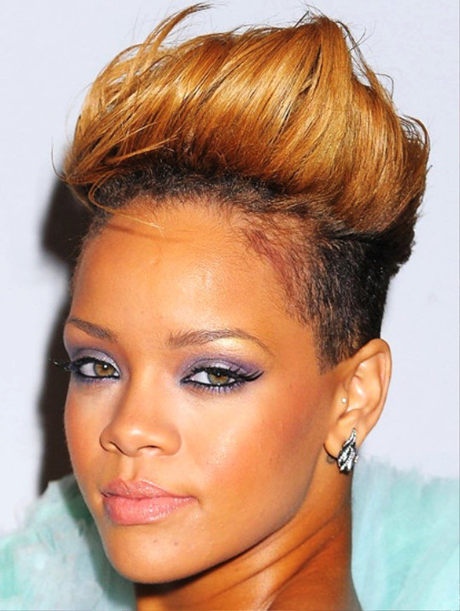 Rihanna Fauxhawk Hairstyle
