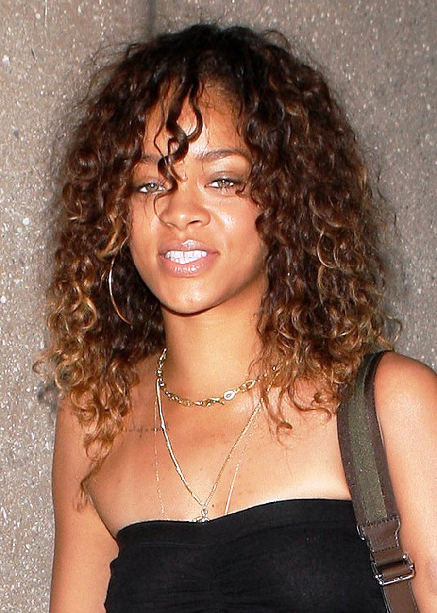 Rihanna Long Girly Natural Hairstyle