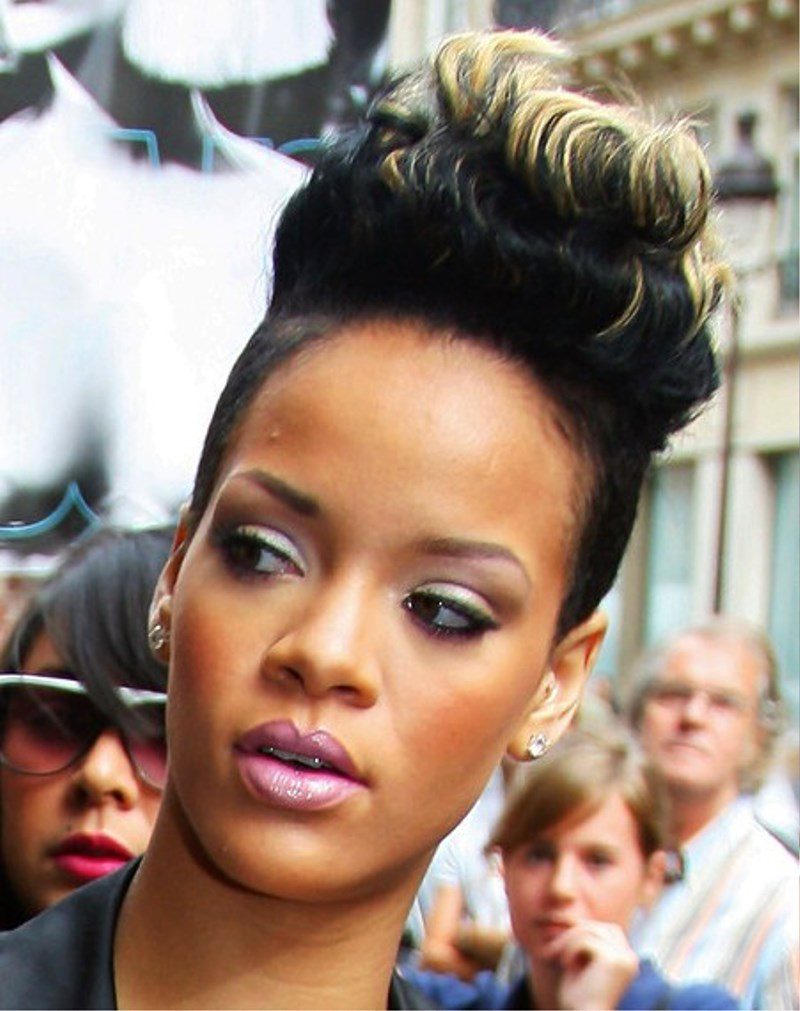 Rihanna Pompadour Haircut
