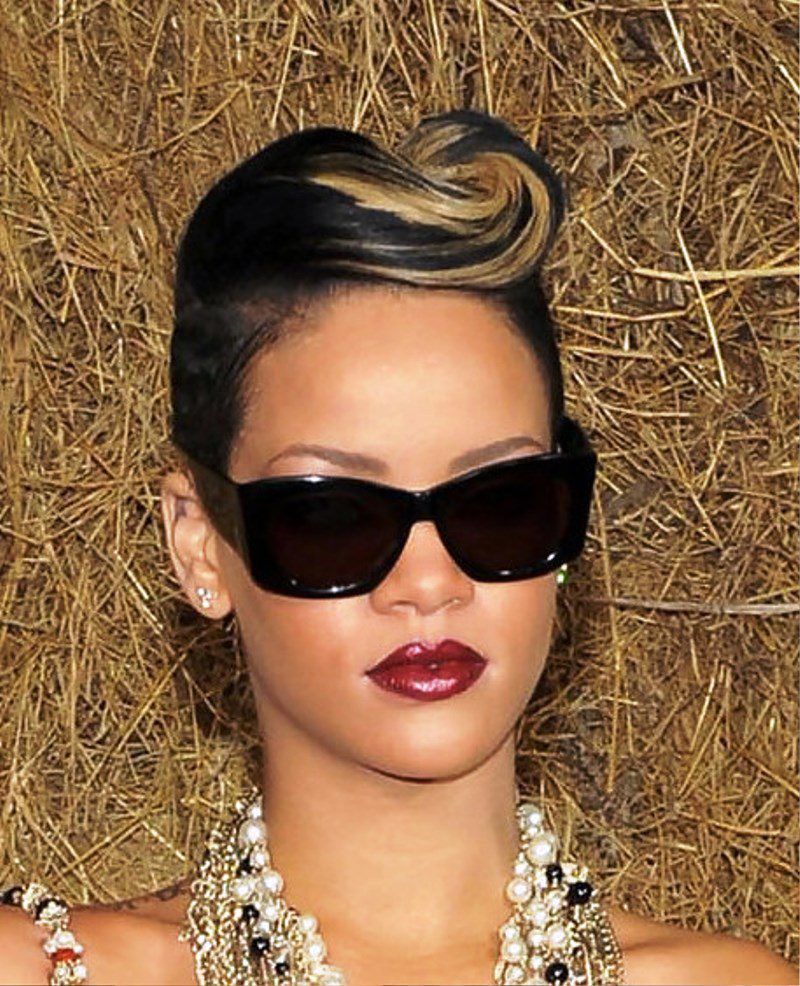 Rihanna Pompadour Hairstyle