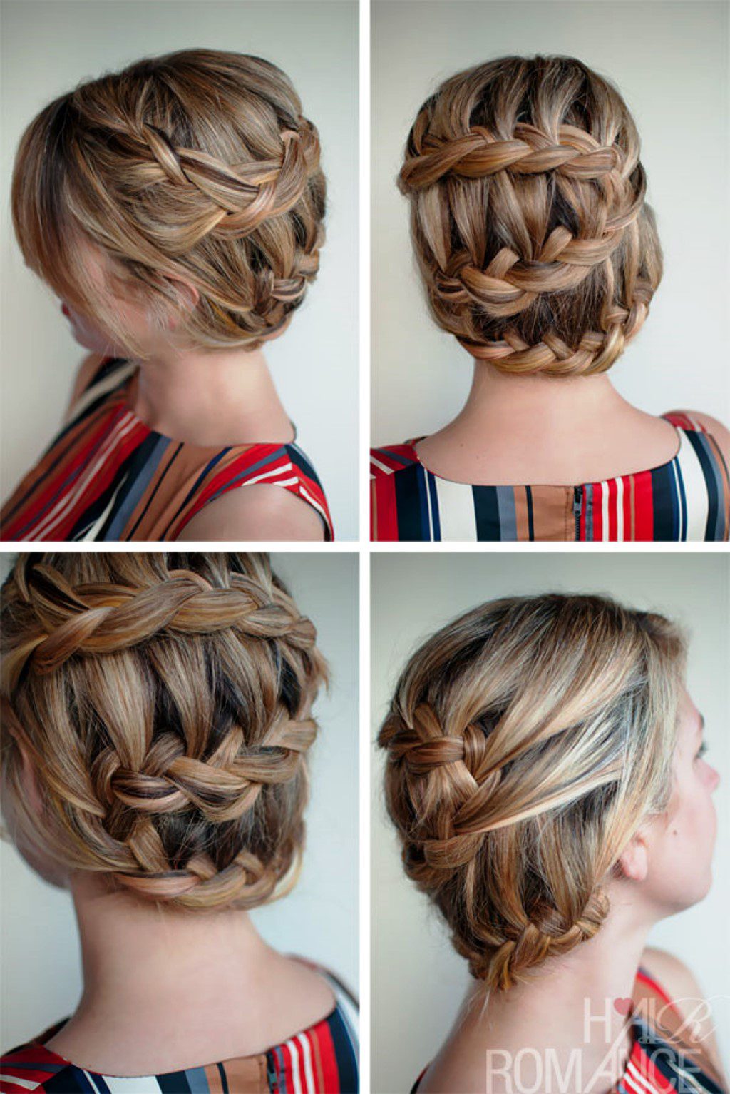 Romantic Unique Braided Updo Hairstyle