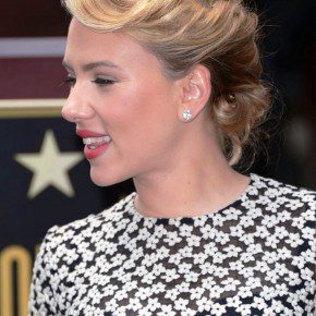 Scarlett Johansson Ombre Updo Hair