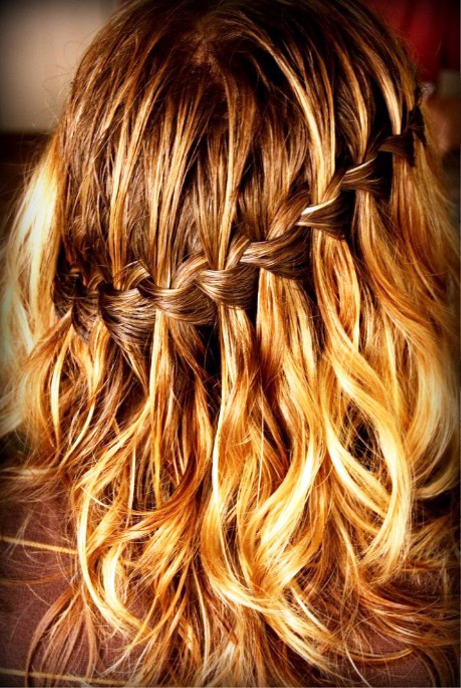 Sexy Waterfall Braid Hairstyle