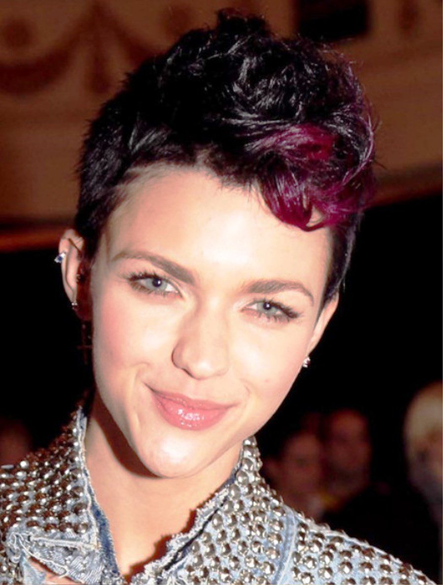 Short Colored Fauxhawk Hairstyle