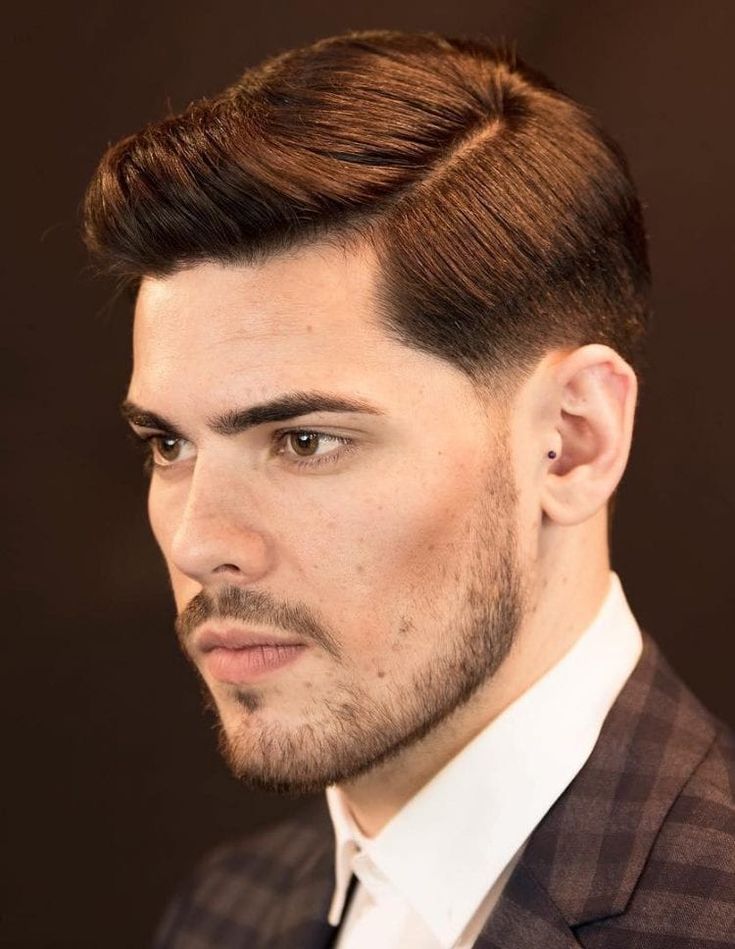 Short-Curled Pompadour and Classic Taper