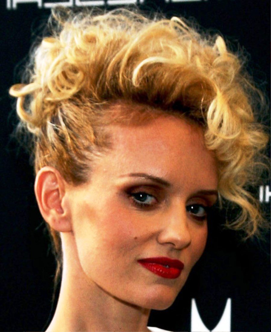 Short Curly Faux Hawk Hairstyle