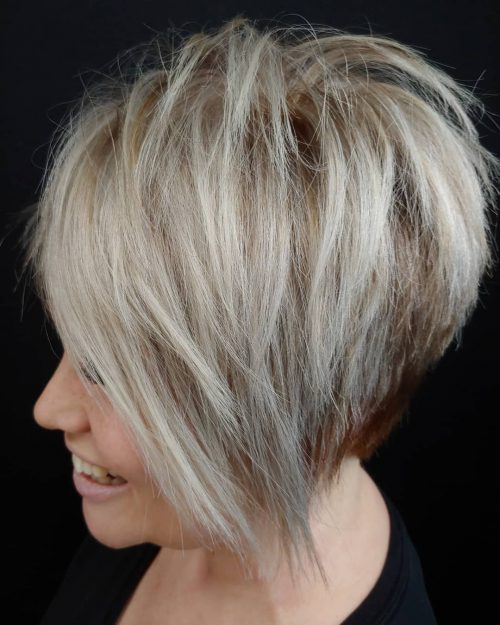 Short Haircut with Long Fringe