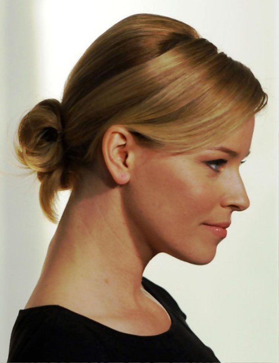 Side View Of Loose Bun Updo