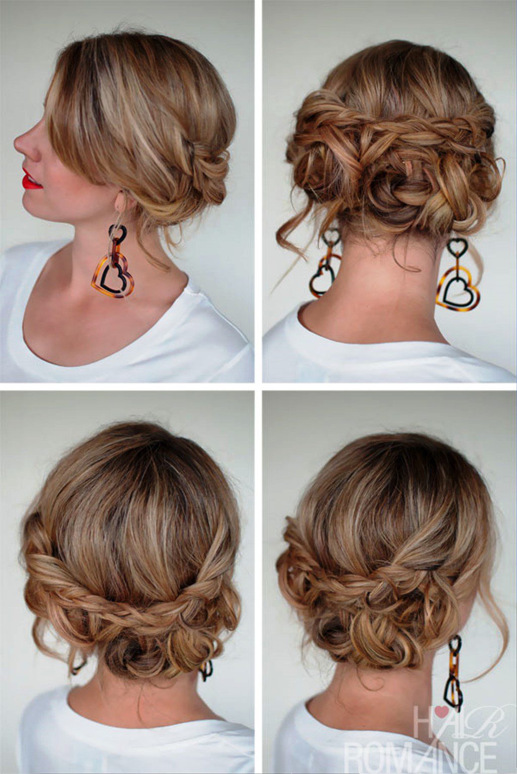 Simple Easy Casual Messy Braided Updo