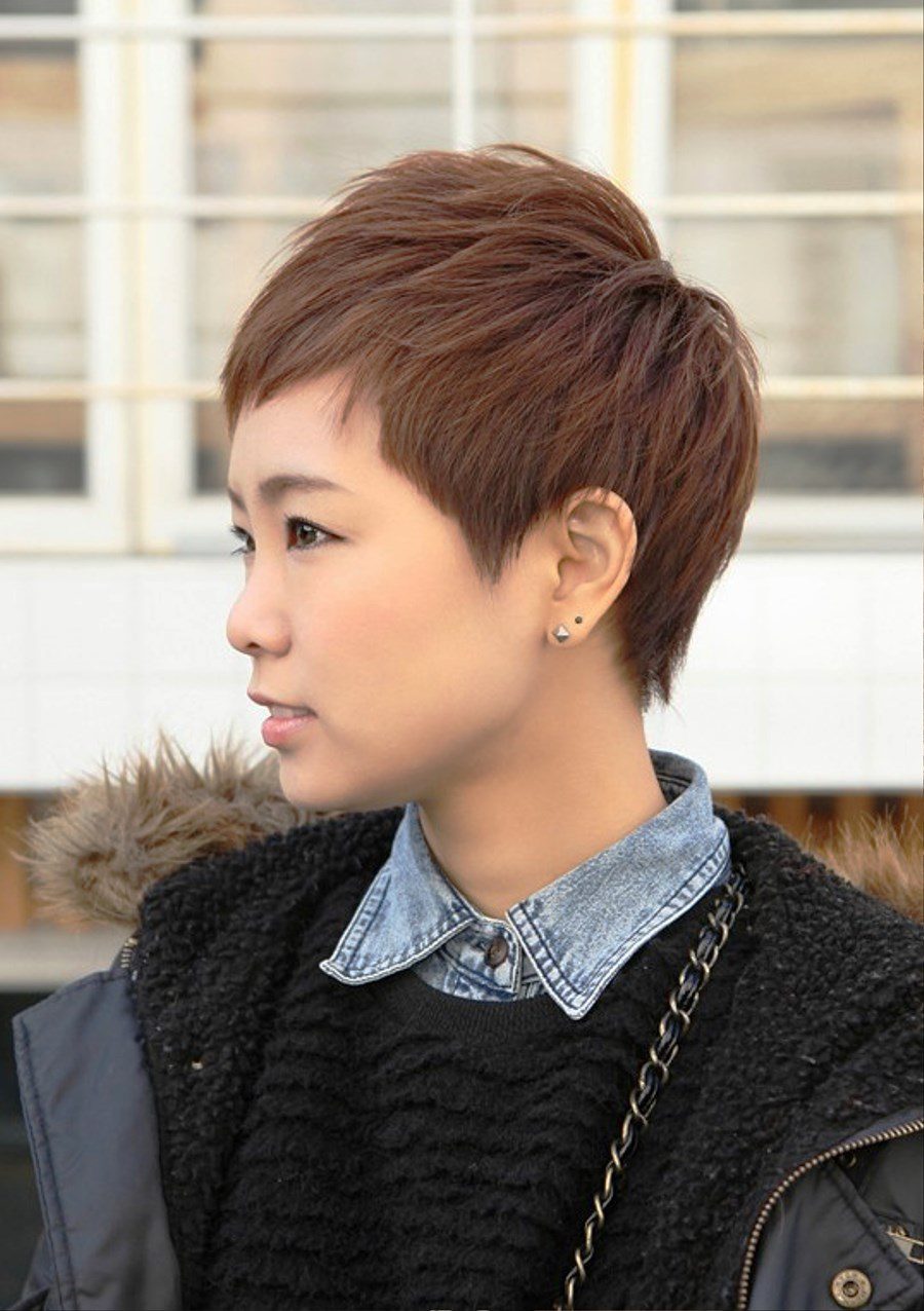 Trendy Short Layered Boyish Hair Style