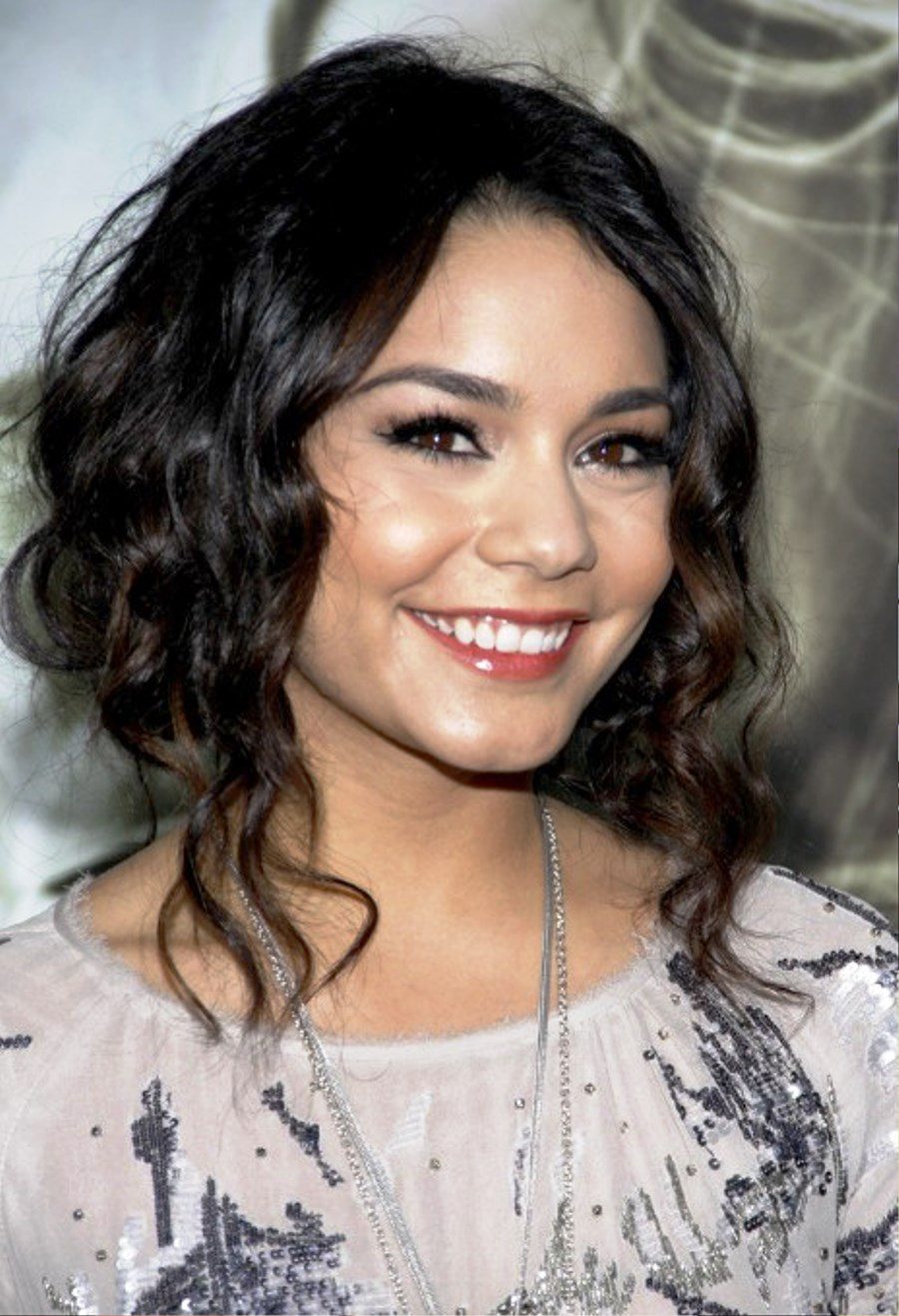 Vanessa Hudgens Cute Loose Bun Updo With Curls