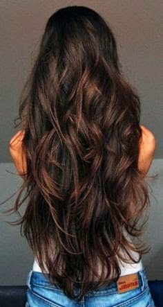 Waist-Length Brunette Hair with Textured Layers