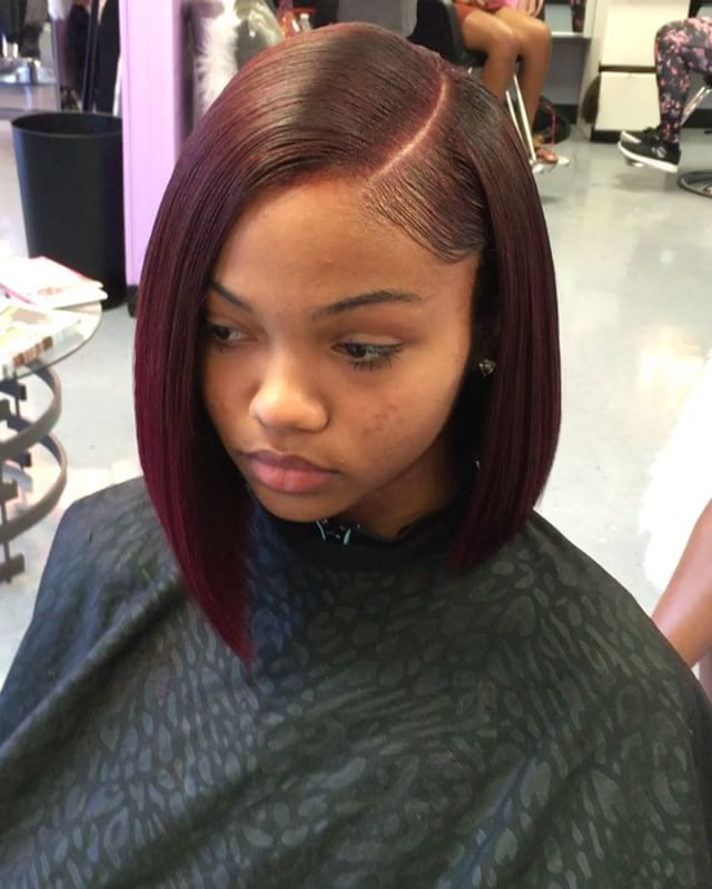 black bob hairstyles with weave