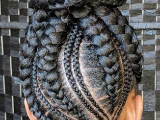 black braided updo hairstyles