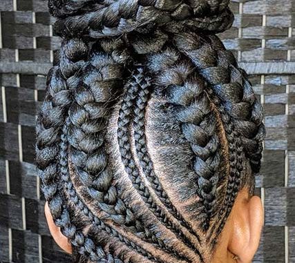black braided updo hairstyles