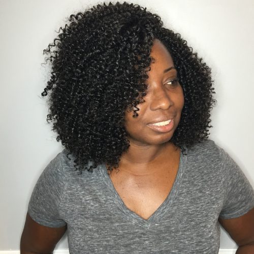 black curly bob hairstyles with weave