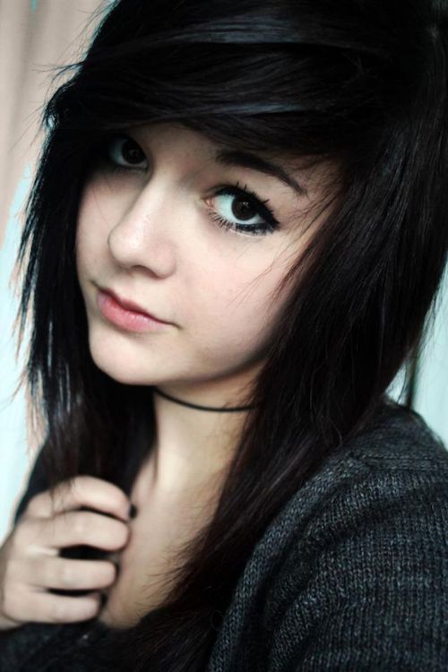 black emo hairstyles