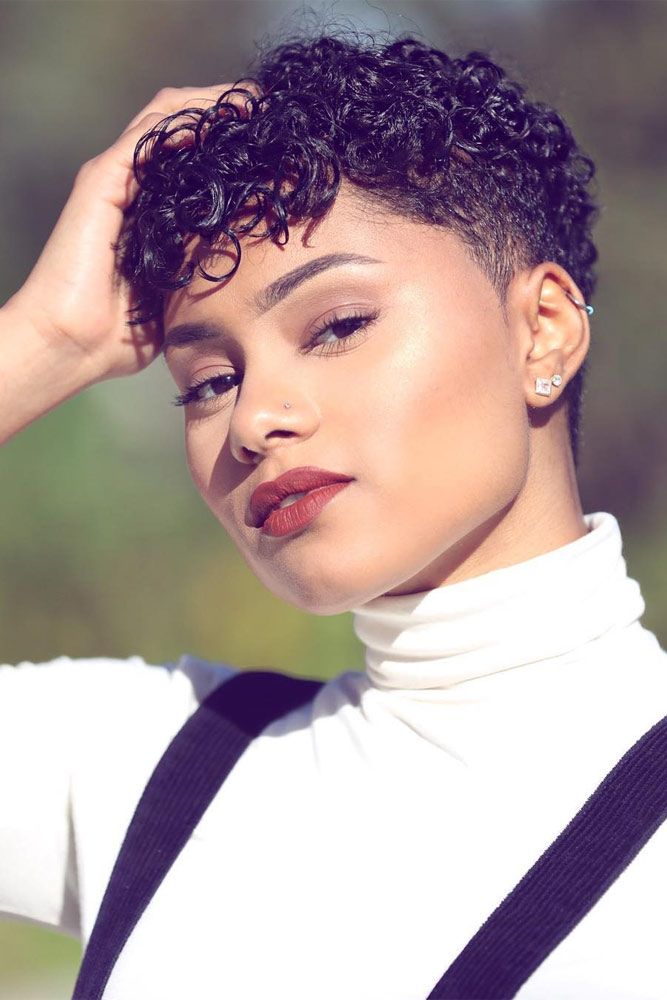 black short curly natural hairstyles