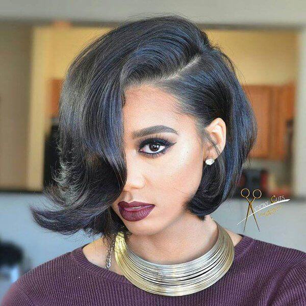 bob short black hairstyles 2