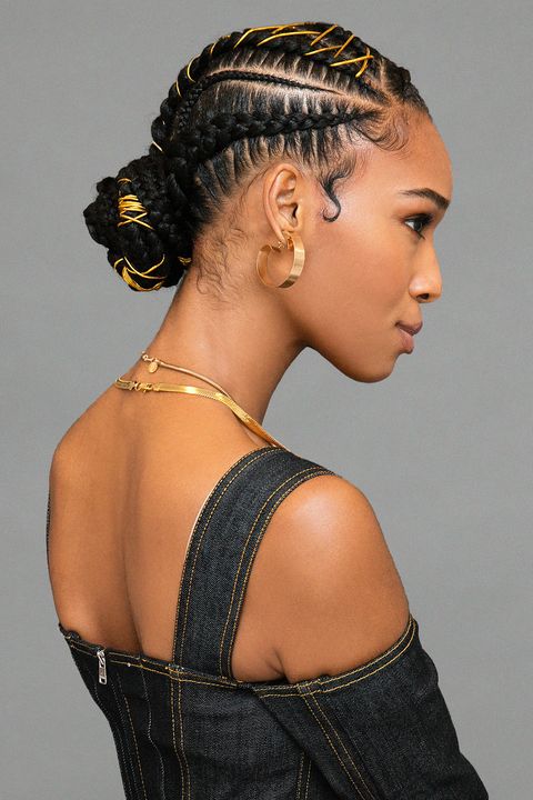 braided bun hairstyles for black hair