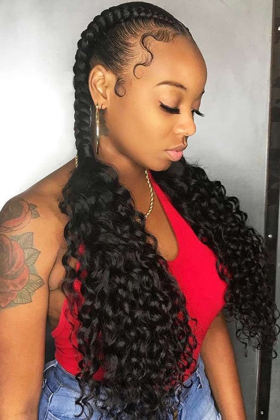braided hairstyles with weave 2