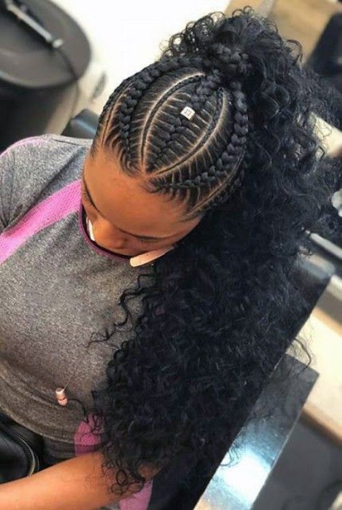 braided ponytail hairstyles for black girls 2