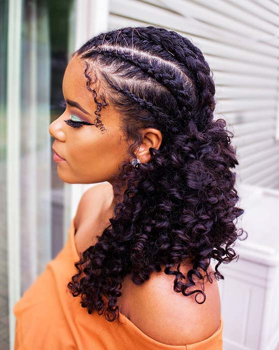 braided ponytail hairstyles for black hair 2