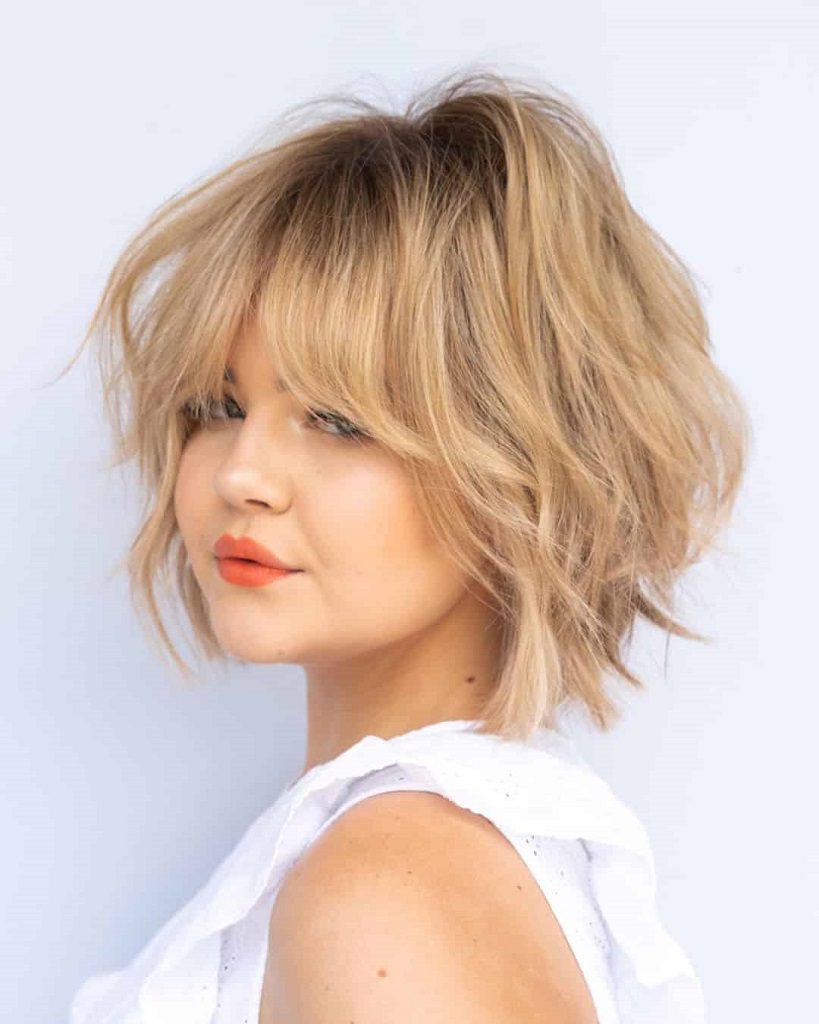 chubby face short bob hairstyles