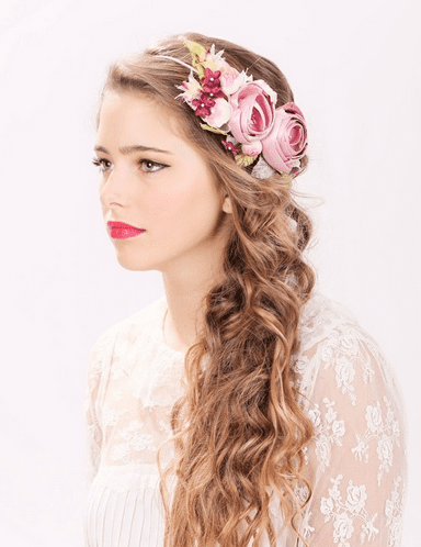 country wedding long hairstyle