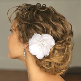 Curly Hair Wedding Day Hairstyle