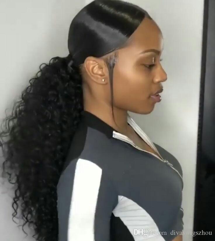 curly ponytail hairstyles with weave