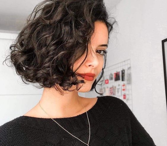 curly short bob hairstyles