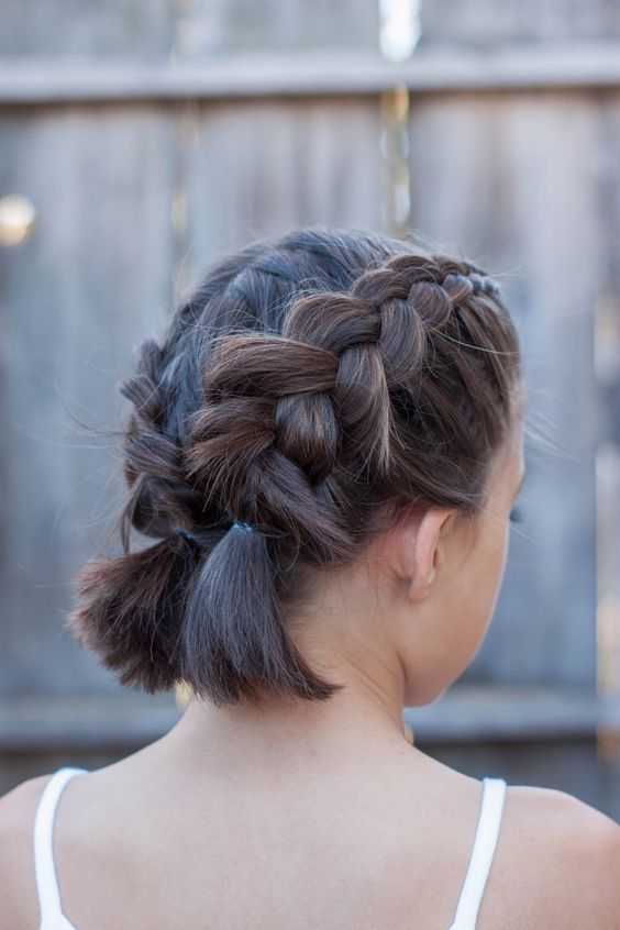 cute braided hairstyles for short hair 2