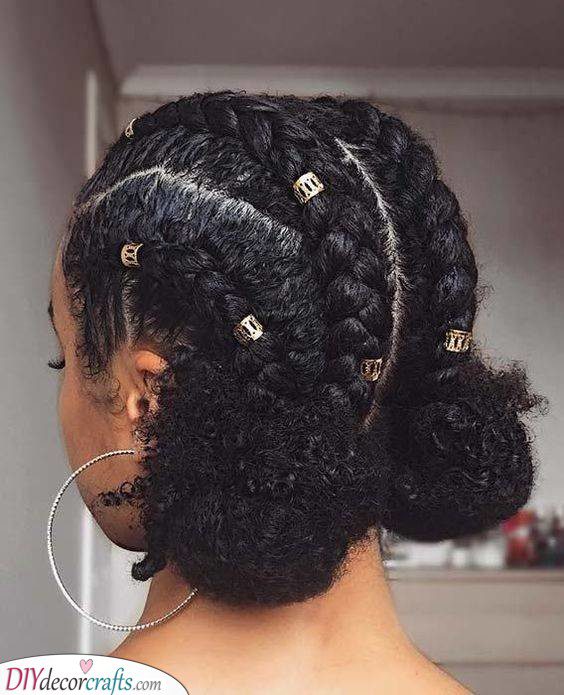 cute braided hairstyles for short hair black 2