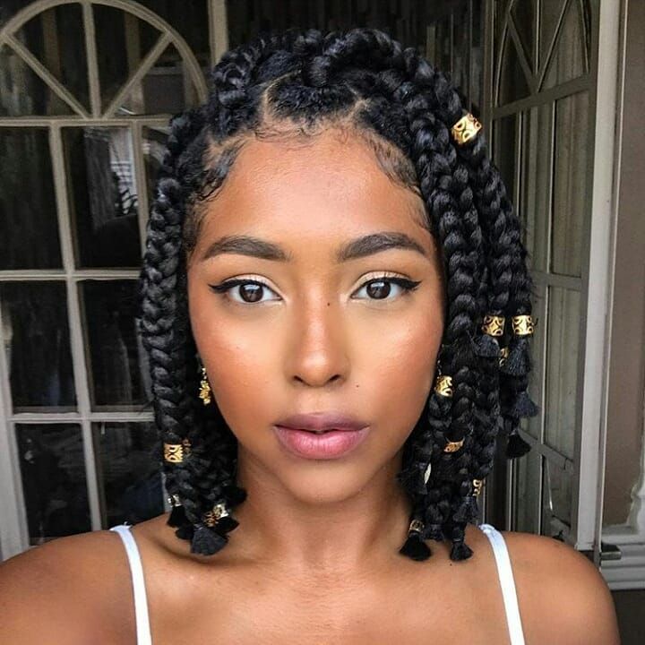 cute braided hairstyles for short hair black