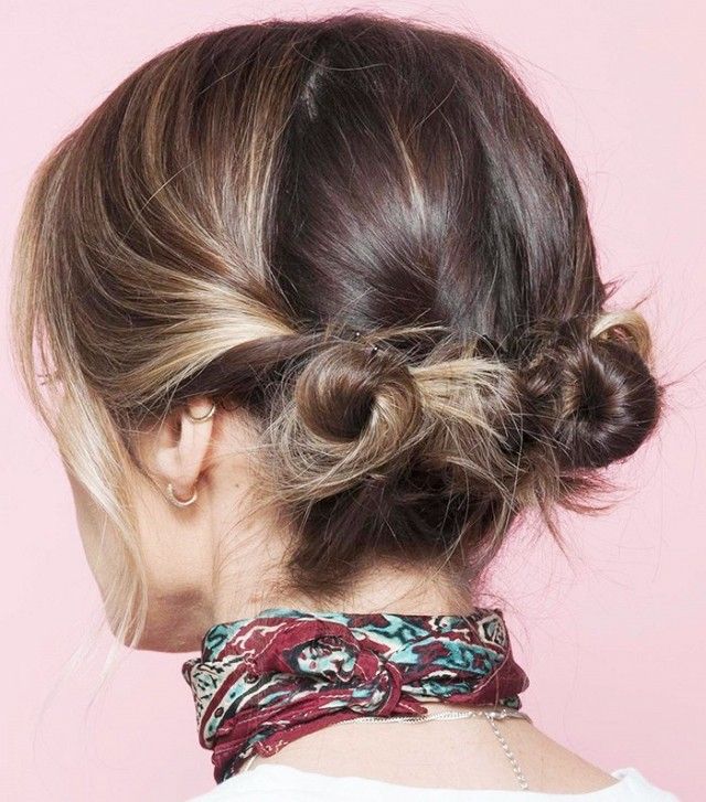 cute bun hairstyles for short hair 2