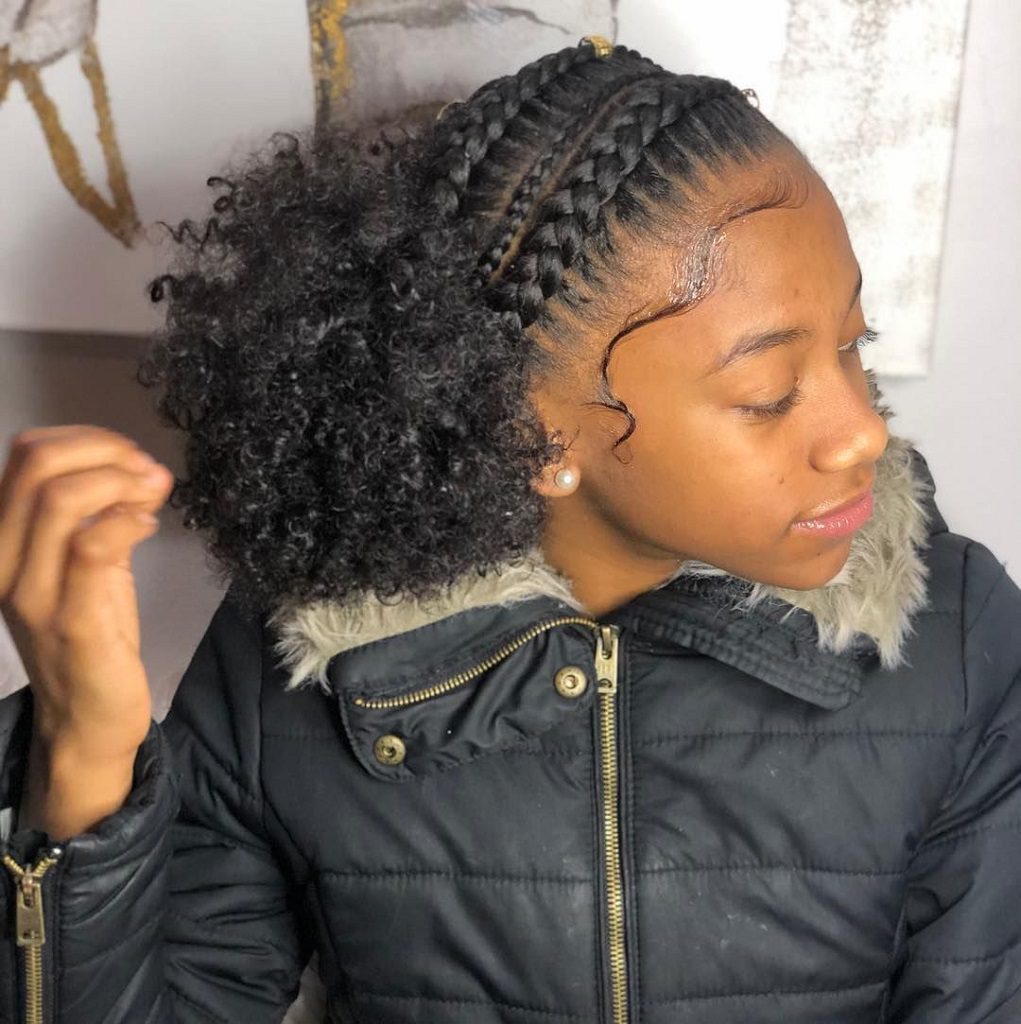 cute hairstyles for black girls natural hair braids 2