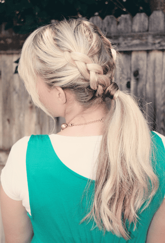 Dutch French Braided Ponytail