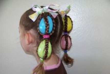 easter egg hair hairstyle girls