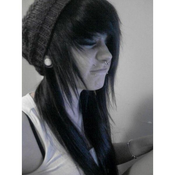 emo girl black hairstyles 2