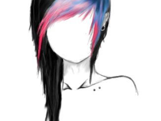 emo hairstyles drawings