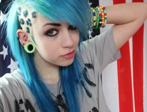 emo shaved hairstyles