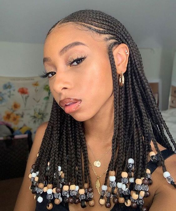 hairstyles for black girls with beads 2