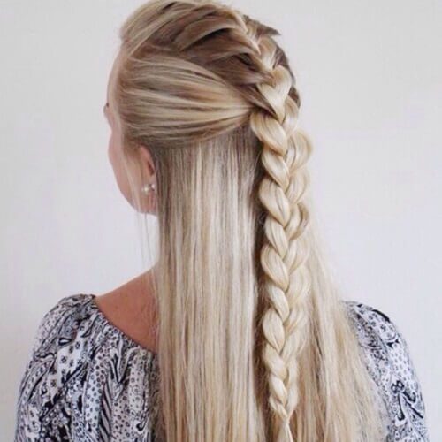 half braided hairstyles 2