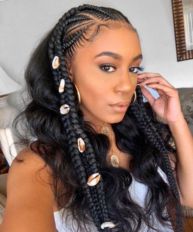 half braided half curly black hairstyles