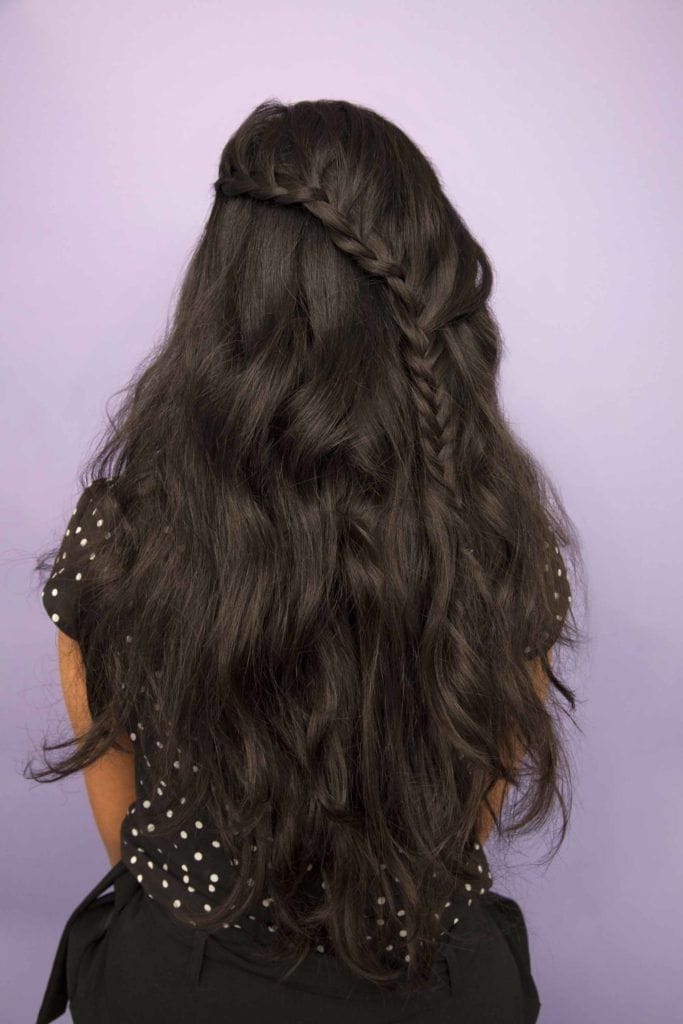 half braided half curly black hairstyles