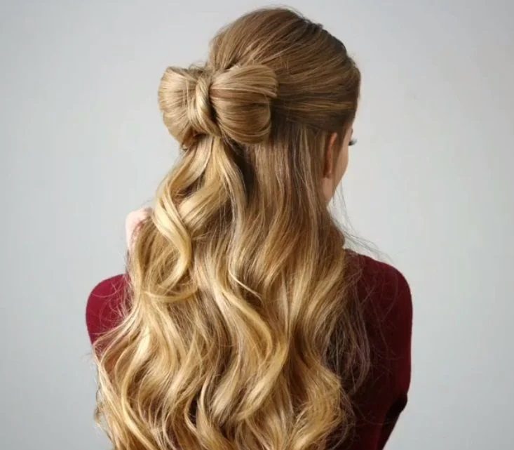 half up curly prom hairstyles 2