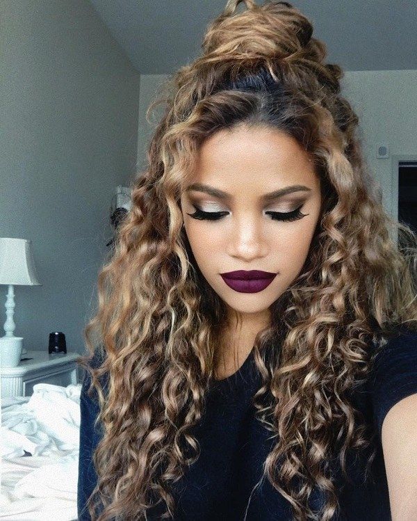 half up hairstyles for curly hair