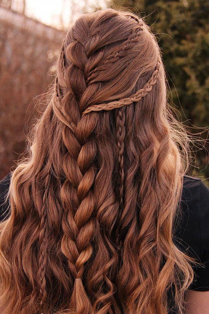 half up half down braided hairstyles