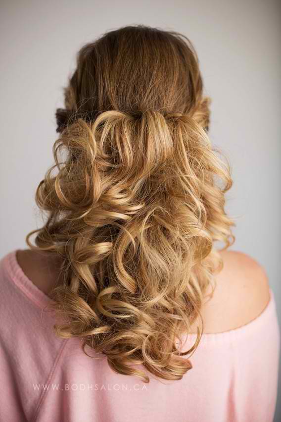 half up half down curly hairstyles